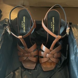 BRAND NEW Saint Laurent Tribute T Strap Sandal